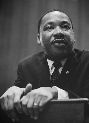 photo of Martin Luther King at podium in 1964